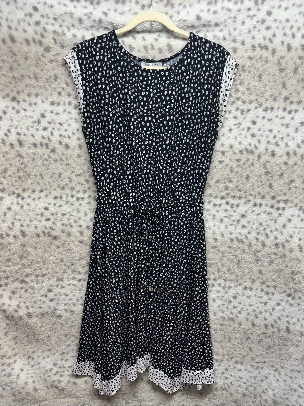 WHBM ANIMAL PRINT ASYMMETRICAL DRESS